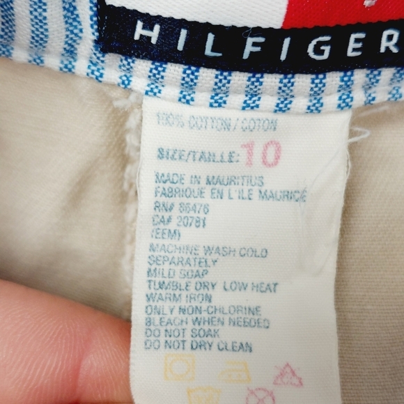 Tommy Hilfiger Cream Tan Pleated Chino Slash Pockets Summer Shorts P5600 - Picture 7 of 8